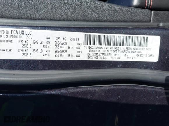 ✅ 2015 Dodge Durango R/T • VIN: 1C4SDJCT6FC931604 • Lot: 43405254. Wystawiony na IAAI z przebiegiem 186 072 mil. Bezpłatny archiwum sprzedaży aukcyjnych z USA i szczegółowy raport historii pojazdu na DreamBid. Zdjęcie 9.