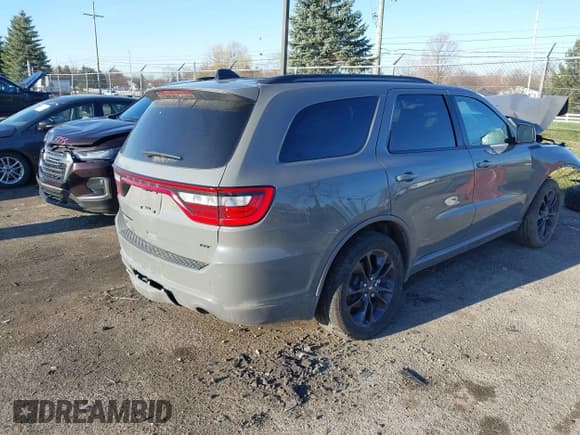 ✅ 2024 Dodge Durango GT Plus • VIN: 1C4RDJDG5RC198451 • Lot: 41930529. Listed on IAAI with 7,048 mi. Free auction sales archive from the USA and detailed vehicle history report at DreamBid. Image 4.
