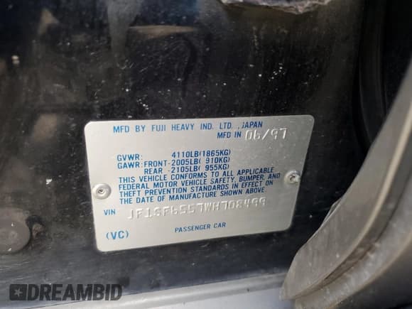 ✅ 1998 Subaru Forester S • VIN: JF1SF6557WH708499 • Лот: 71622134. Опубликован ранее на Copart с пробегом 88 237 миль. Бесплатный доступ к архиву аукционных продаж из США и подробный отчёт об истории автомобиля на DreamBid. Изображение 16.