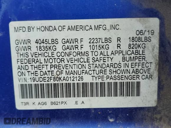 ✅ 2019 Acura ILX Premium • VIN: 19UDE2F80KA012126 • Lot: 83795475. Wystawiony na Copart z przebiegiem 95 568 mil. Bezpłatny archiwum sprzedaży aukcyjnych z USA i szczegółowy raport historii pojazdu na DreamBid. Zdjęcie 12.
