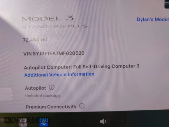 ✅ 2021 Tesla Model 3 Standard Range Plus • VIN: 5YJ3E1EA7MF020520 • Lot: 43361347. Wystawiony na IAAI z przebiegiem 72 458 mil. Bezpłatny archiwum sprzedaży aukcyjnych z USA i szczegółowy raport historii pojazdu na DreamBid. Zdjęcie 14.