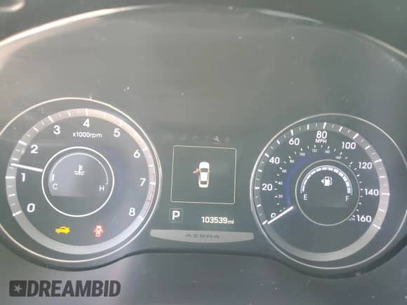 2016 Hyundai Azera with VIN KMHFG4JG0GA549867, listed as a Copart auction lot 80407785 with 103,539 mi miles and Salvage title. Bid and sale history available at DreamBid. Image 9.