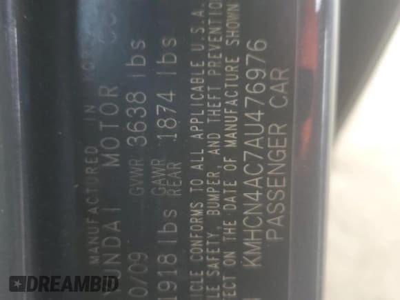 ✅ 2010 Hyundai Accent GLS • VIN: KMHCN4AC7AU476976 • Лот: 90504515. Опубликован ранее на Copart с пробегом 102 930 миль. Бесплатный доступ к архиву аукционных продаж из США и подробный отчёт об истории автомобиля на DreamBid. Изображение 12.