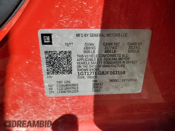 ✅ 2018 GMC Sierra 2500HD SLT • VIN: 1GT12TEG8JF163158 • Lot: 86163135. Listed on Copart with 161,376 mi. Free auction sales archive from the USA and detailed vehicle history report at DreamBid. Image 12.