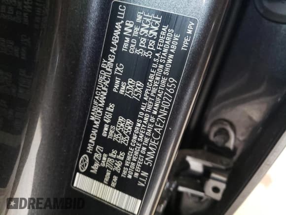 ✅ 2022 Hyundai Tucson Limited • VIN: 5NMJECAE2NH027659 • Lot: 40399903. Wystawiony na Copart z przebiegiem 16 974 mil. Bezpłatny archiwum sprzedaży aukcyjnych z USA i szczegółowy raport historii pojazdu na DreamBid. Zdjęcie 12.