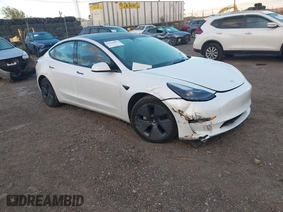 ✅ 2023 Tesla Model 3 • VIN: 5YJ3E1EA3PF411202 • Lot: 43354884. Wystawiony na IAAI z przebiegiem 124 998 mil. Bezpłatny archiwum sprzedaży aukcyjnych z USA i szczegółowy raport historii pojazdu na DreamBid. Zdjęcie 1.