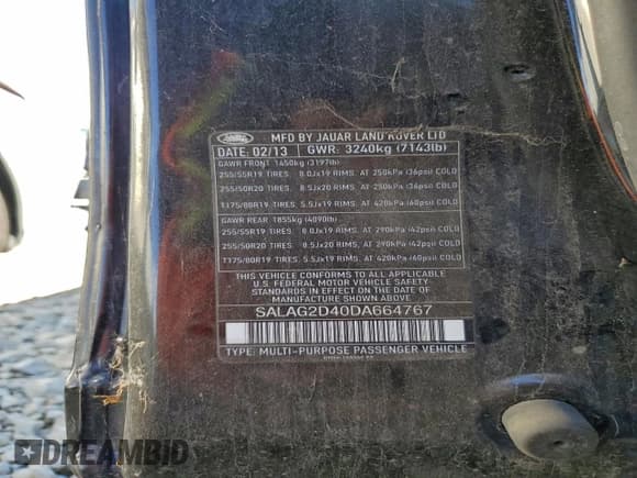 ✅ 2013 Land Rover LR4 HSE • VIN: SALAG2D40DA664767 • Lot: 94761825. Listed on Copart with 108,238 mi. Free auction sales archive from the USA and detailed vehicle history report at DreamBid. Image 13.