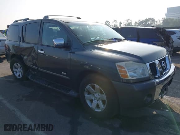 ✅ 2006 Nissan Armada SE • VIN: 5N1AA08A76N721275 • Lot: 43691215. Listed on IAAI with 178,946 mi. Free auction sales archive from the USA and detailed vehicle history report at DreamBid. Image 1.