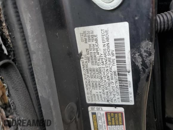 ✅ 2022 Acura RDX Advance • VIN: 5J8TC2H71NL013896 • Lot: 62492665. Wystawiony na Copart z przebiegiem Nie podano. Bezpłatny archiwum sprzedaży aukcyjnych z USA i szczegółowy raport historii pojazdu na DreamBid. Zdjęcie 13.