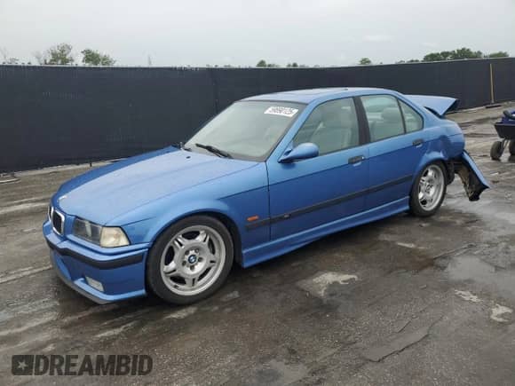 1998 BMW 3 Series M3s with VIN WBSCD932XWEE08788, listed as a Copart auction lot 59890125 with 207,434 mi miles and Salvage title. Bid and sale history available at DreamBid. Image 1.
