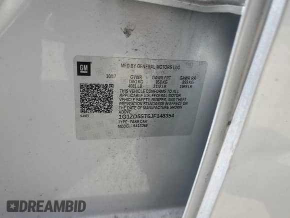 2018 Chevrolet Malibu LT z VIN 1G1ZD5ST6JF148354, wystawiony jako Copart lot #70534435 z przebiegiem 163 972 mil mil oraz Szkoda całkowita • Salvage title. Historia ofert i sprzedaży dostępna na DreamBid. Obrazek 13.