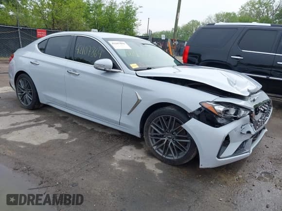 ✅ 2019 Genesis G70 Advanced • VIN: KMTG64LA1KU019355 • Lot: 42107864. Listed on IAAI with 76,156 mi. Free auction sales archive from the USA and detailed vehicle history report at DreamBid. Image 1.