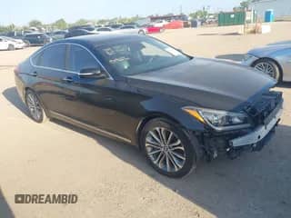 2015 Hyundai Genesis 3.8L z VIN KMHGN4JEXFU046112, wystawiony jako IAAI lot #43114435 z przebiegiem 90 664 mil mil oraz . Historia ofert i sprzedaży dostępna na DreamBid. Obrazek 1.