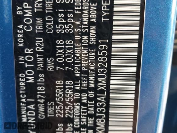 ✅ 2021 Hyundai Tucson Limited • VIN: KM8J33ALXMU328591 • Лот: 84427555. Опубликован ранее на Copart с пробегом 75 231 миль. Бесплатный доступ к архиву аукционных продаж из США и подробный отчёт об истории автомобиля на DreamBid. Изображение 13.