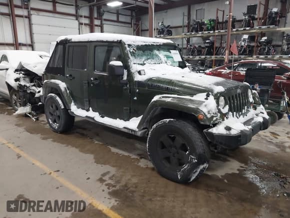 ✅ 2008 Jeep Wrangler Unlimited Sahara • VIN: 1J4GA59168L636589 • Lot: 43858096. Listed on IAAI with 167,313 mi. Free auction sales archive from the USA and detailed vehicle history report at DreamBid. Image 1.