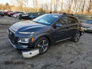 2020 Hyundai Kona Ultimate z VIN KM8K5CA57LU449500, wystawiony jako Copart lot #68497752 z przebiegiem 10 106 mil mil oraz . Historia ofert i sprzedaży dostępna na DreamBid. Obrazek 1.