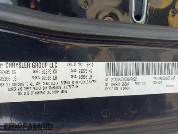 ✅ 2012 Dodge Charger Road/Track • VIN: 2C3CDXCT0CH107022 • Лот: 43518926. Опубликован ранее на IAAI с пробегом 190 760 миль. Бесплатный доступ к архиву аукционных продаж из США и подробный отчёт об истории автомобиля на DreamBid. Изображение 9.