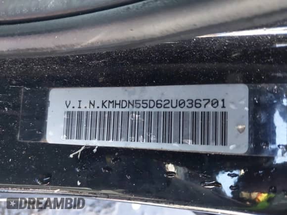 2002 Hyundai Elantra GT with VIN KMHDN55D62U036701, listed as a IAAI auction lot 38815188 with 163,101 mi miles and . Bid and sale history available at DreamBid. Image 9.