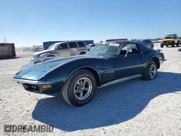 ✅ 1972 Chevrolet Corvette • VIN: 1Z37K2S513355 • Лот: 82448774. Опубликован ранее на Copart с пробегом 18 628 миль. Бесплатный доступ к архиву аукционных продаж из США и подробный отчёт об истории автомобиля на DreamBid. Изображение 1.