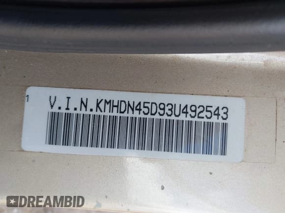 ✅ 2003 Hyundai Elantra GLS • VIN: KMHDN45D93U492543 • Lot: 42499115. Wystawiony na IAAI z przebiegiem 257 302 mil. Bezpłatny archiwum sprzedaży aukcyjnych z USA i szczegółowy raport historii pojazdu na DreamBid. Zdjęcie 9.