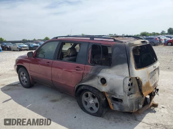 2004 Toyota Highlander с VIN JTEDD21A040083293, выставлен на аукционе Copart как лот 61767765 с пробегом Не указан миль и Списание • Salvage title. История ставок и продаж доступна на DreamBid. Изображение 2.