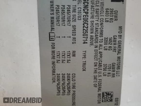 ✅ 2012 Chevrolet Silverado 1500 Work Truck • VIN: 1GCNCPE06CZ250714 • Lot: 78436784. Listed on Copart with 278,142 mi. Free auction sales archive from the USA and detailed vehicle history report at DreamBid. Image 12.