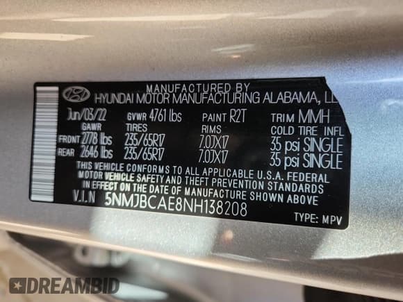 ✅ 2022 Hyundai Tucson SEL • VIN: 5NMJBCAE8NH138208 • Lot: 87180895. Listed on Copart with 30,219 mi. Free auction sales archive from the USA and detailed vehicle history report at DreamBid. Image 14.