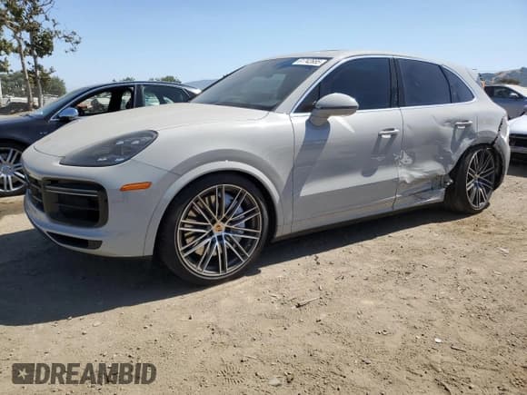 ✅ 2023 Porsche Cayenne Turbo • VIN: WP1AF2AYXPDA20101 • Lot: 61742655. Listed on Copart with 9,748 mi. Free auction sales archive from the USA and detailed vehicle history report at DreamBid. Image 1.