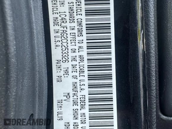 ✅ 2012 Jeep Grand Cherokee Laredo • VIN: 1C4RJFAG2CC253326 • Лот: 62908735. Опубликован ранее на Copart с пробегом 209 241 миль. Бесплатный доступ к архиву аукционных продаж из США и подробный отчёт об истории автомобиля на DreamBid. Изображение 10.