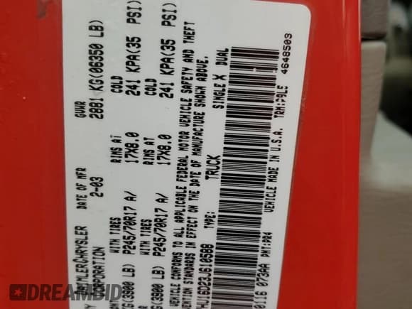 ✅ 2003 Dodge 1500 ST • VIN: 1D7HU16D23J610588 • Лот: 82815254. Опубликован ранее на Copart с пробегом 197 471 миль. Бесплатный доступ к архиву аукционных продаж из США и подробный отчёт об истории автомобиля на DreamBid. Изображение 13.