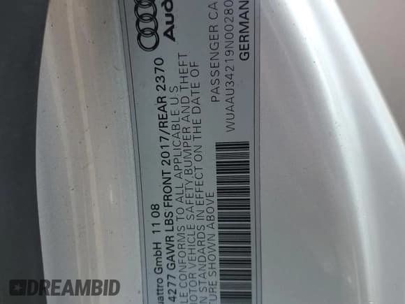 ✅ 2009 Audi R8 4.2L • VIN: WUAAU34219N002803 • Lot: 65063885. Listed on Copart with 62,833 mi. Free auction sales archive from the USA and detailed vehicle history report at DreamBid. Image 13.