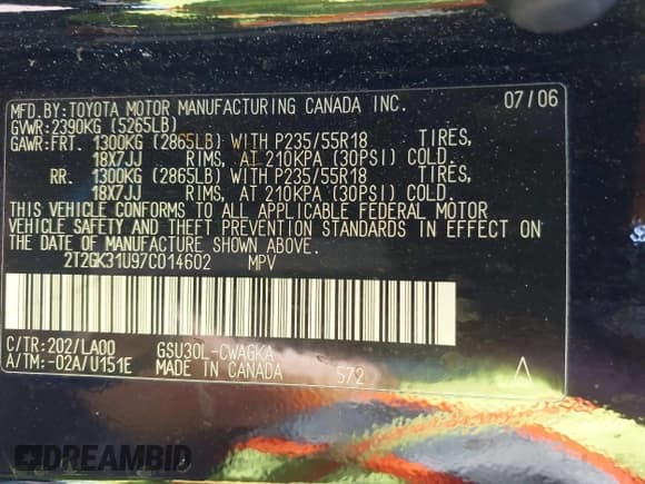 ✅ 2007 Lexus RX 350 • VIN: 2T2GK31U97C014602 • Lot: 41478452. Wystawiony na IAAI z przebiegiem 228 462 mil. Bezpłatny archiwum sprzedaży aukcyjnych z USA i szczegółowy raport historii pojazdu na DreamBid. Zdjęcie 9.