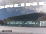 ✅ 2023 Ford Bronco • VIN: 1FMDE5BH2PLA98570 • Lot: 42322165. Listed on IAAI with 10,266 mi. Free auction sales archive from the USA and detailed vehicle history report at DreamBid. Image 17.