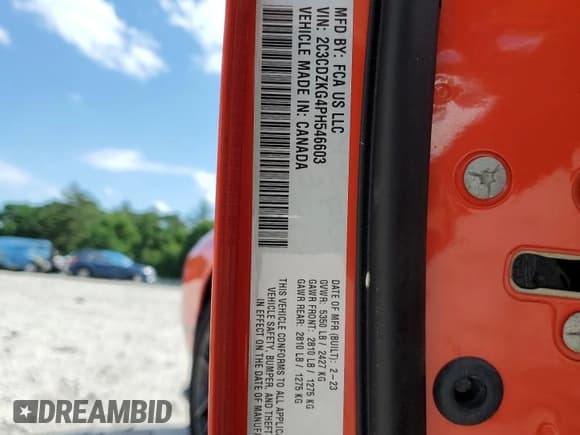 ✅ 2023 Dodge Challenger GT • VIN: 2C3CDZKG4PH546603 • Lot: 57500114. Wystawiony na Copart z przebiegiem 6 198 mil. Bezpłatny archiwum sprzedaży aukcyjnych z USA i szczegółowy raport historii pojazdu na DreamBid. Zdjęcie 12.