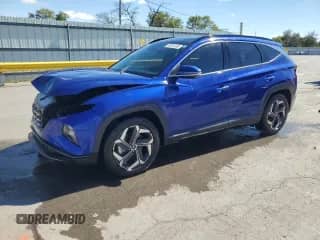 2022 Hyundai Tucson Limited with VIN 5NMJE3AEXNH114029, listed as a Copart auction lot 83991355 with 51,544 mi miles and Salvage title. Bid and sale history available at DreamBid. Image 1.