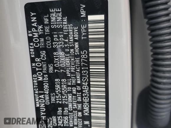 ✅ 2025 Hyundai Kona SEL • VIN: KM8HB3AB4SU317785 • Лот: 83978565. Опубликован ранее на Copart с пробегом 3 159 миль. Бесплатный доступ к архиву аукционных продаж из США и подробный отчёт об истории автомобиля на DreamBid. Изображение 13.