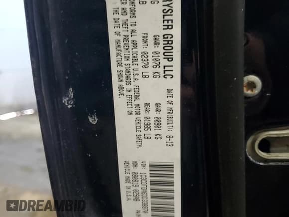 ✅ 2013 Dodge Dart SXT • VIN: 1C3CDFBA6DD338970 • Lot: 60281115. Listed on Copart with 145,614 mi. Free auction sales archive from the USA and detailed vehicle history report at DreamBid. Image 14.