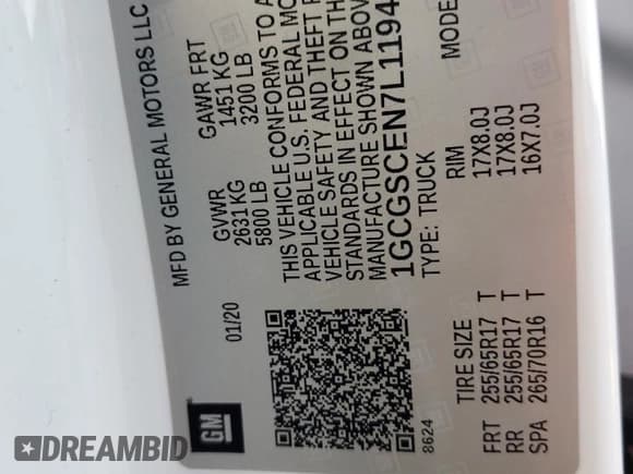 ✅ 2020 Chevrolet Colorado 2WD LT • VIN: 1GCGSCEN7L1194233 • Лот: 76934104. Опубликован ранее на Copart с пробегом Не указан. Бесплатный доступ к архиву аукционных продаж из США и подробный отчёт об истории автомобиля на DreamBid. Изображение 13.