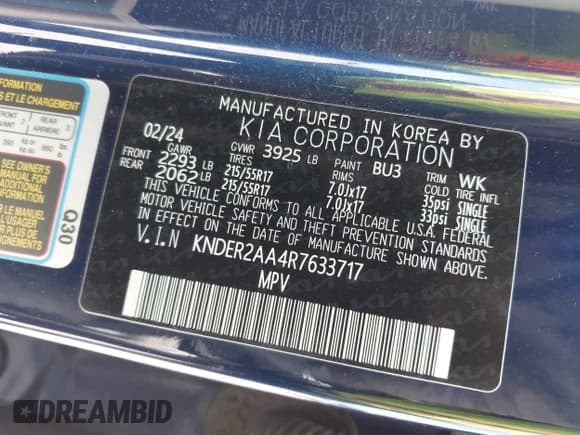✅ 2024 Kia Seltos EX • VIN: KNDER2AA4R7633717 • Lot: 42924668. Wystawiony na IAAI z przebiegiem 23 615 mil. Bezpłatny archiwum sprzedaży aukcyjnych z USA i szczegółowy raport historii pojazdu na DreamBid. Zdjęcie 9.