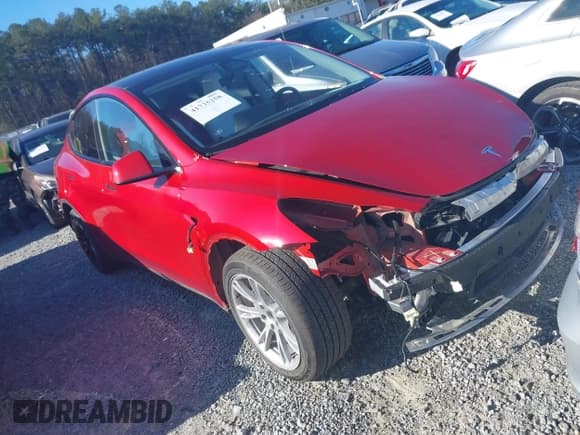 ✅ 2023 Tesla Model Y Long Range • VIN: 7SAYGDEE0PA202150 • Lot: 41735258. Listed on IAAI with 22,131 mi. Free auction sales archive from the USA and detailed vehicle history report at DreamBid. Image 1.