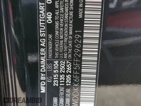 ✅ 2015 Mercedes-Benz E 400 • VIN: WDDKK6FF5FF296291 • Lot: 62321935. Listed on Copart with 59,188 mi. Free auction sales archive from the USA and detailed vehicle history report at DreamBid. Image 12.