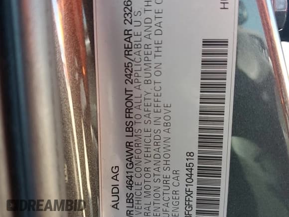 ✅ 2015 Audi S3 Premium Plus • VIN: WAUBFGFFXF1044518 • Lot: 60318135. Wystawiony na Copart z przebiegiem 123 478 mil. Bezpłatny archiwum sprzedaży aukcyjnych z USA i szczegółowy raport historii pojazdu na DreamBid. Zdjęcie 12.