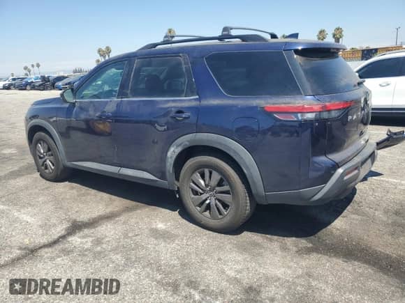 2022 Nissan Pathfinder SV with VIN 5N1DR3BB7NC247475, listed as a Copart auction lot 67800615 with 90,262 mi miles and Salvage title. Bid and sale history available at DreamBid. Image 2.