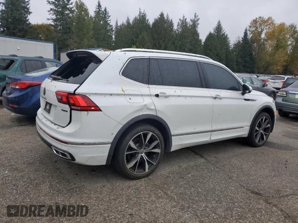 ✅ 2022 Volkswagen Tiguan SEL R-Line • VIN: 3VV4B7AX0NM012803 • Lot: 90513825. Listed on Copart with 46,619 mi. Free auction sales archive from the USA and detailed vehicle history report at DreamBid. Image 3.