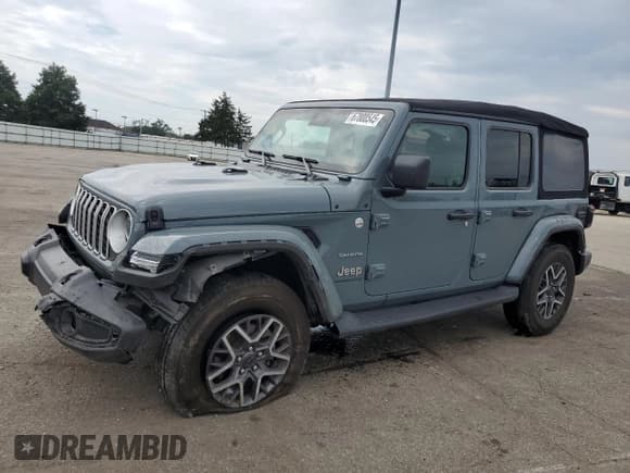 ✅ 2024 Jeep Wrangler Sahara • VIN: 1C4PJXEN7RW126407 • Lot: 67808545. Listed on Copart with 14,854 mi. Free auction sales archive from the USA and detailed vehicle history report at DreamBid. Image 1.