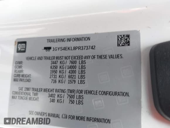 ✅ 2023 Cadillac Escalade 4WD Sport • VIN: 1GYS4EKL8PR373742 • Лот: 41109624. Опубликован ранее на IAAI с пробегом 15 776 миль. Бесплатный доступ к архиву аукционных продаж из США и подробный отчёт об истории автомобиля на DreamBid. Изображение 9.