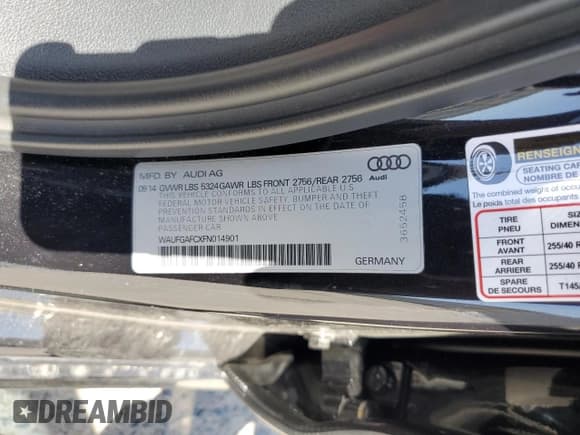 ✅ 2015 Audi A6 Premium Plus • VIN: WAUFGAFCXFN014901 • Лот: 55737185. Опубликован ранее на Copart с пробегом 111 903 миль. Бесплатный доступ к архиву аукционных продаж из США и подробный отчёт об истории автомобиля на DreamBid. Изображение 13.