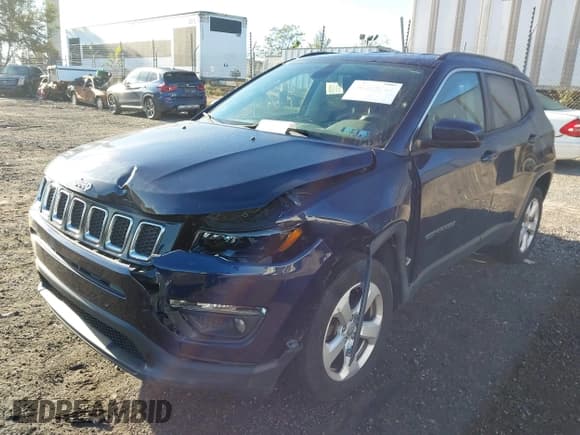 ✅ 2018 Jeep Compass Latitude • VIN: 3C4NJDBB7JT176587 • Lot: 43499713. Wystawiony na IAAI z przebiegiem 100 100 mil. Bezpłatny archiwum sprzedaży aukcyjnych z USA i szczegółowy raport historii pojazdu na DreamBid. Zdjęcie 2.