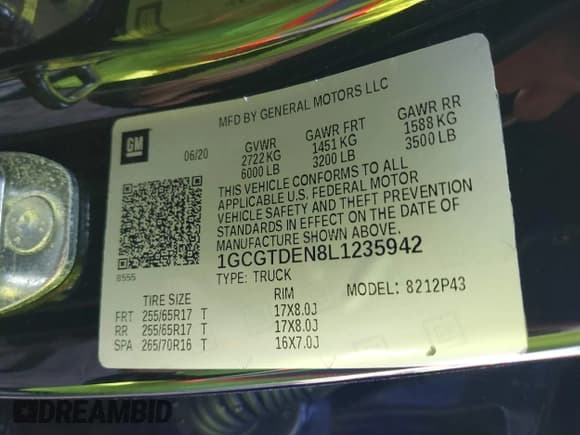 ✅ 2020 Chevrolet Colorado 4WD Z71 • VIN: 1GCGTDEN8L1235942 • Лот: 41469590. Опубликован ранее на IAAI с пробегом 62 067 миль. Бесплатный доступ к архиву аукционных продаж из США и подробный отчёт об истории автомобиля на DreamBid. Изображение 9.