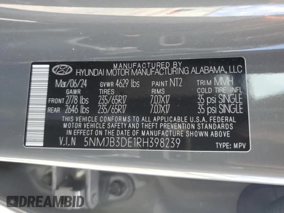 ✅ 2024 Hyundai Tucson SEL • VIN: 5NMJB3DE1RH398239 • Lot: 71288864. Wystawiony na Copart z przebiegiem 9 132 mil. Bezpłatny archiwum sprzedaży aukcyjnych z USA i szczegółowy raport historii pojazdu na DreamBid. Zdjęcie 13.